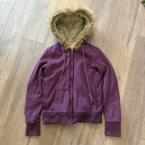 Y2K Bluenotes Hoodie with Faux Fur Lining